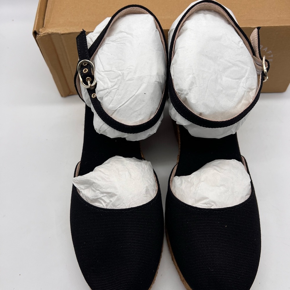 Viscata Peratallada Espadrille Canvas Wedges Spain Handmade 3 ½” Heel Women's 9 - Picture 8 of 16